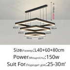 Nordic Designer Aluminum LED Chandelier for Living Room Dining Table by Afralia™