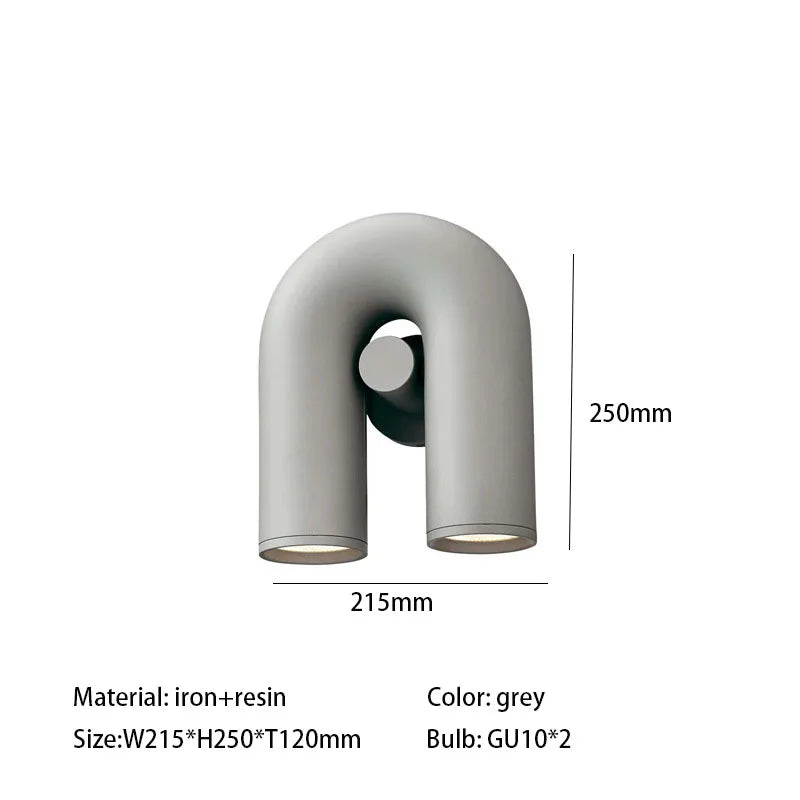 U-shaped Iron Chandelier Modern Minimalist LED Lighting for Home and Restaurant