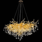 Golden Branch Crystal Chandelier for Modern Luxury Living Room & Hotel Lobby Decor