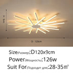 Flower Acrylic Chandelier, Indoor Living Room Bedroom Lamp, Gold Black White Glass