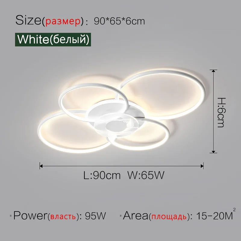 Modern Minimalist Ceiling Lamp for Living Room Bedroom Creative Lighting