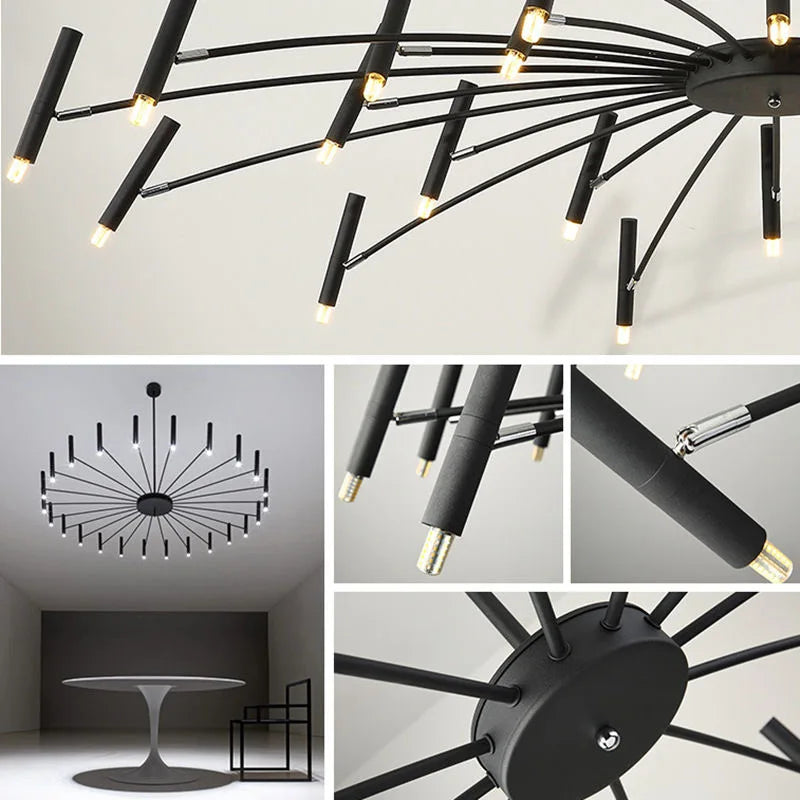 Modern LED Chandelier: Nordic Design Living Room Hanging Lamp for Home & Office