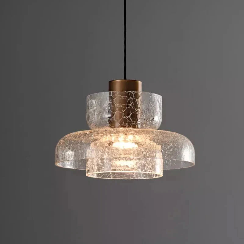 Retro Artistic Crack Craft Glass Chandelier