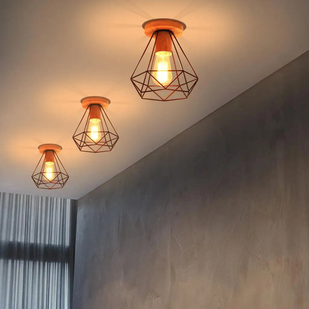 Industrial Vintage Ceiling Light for Living Room Kitchen Restaurant