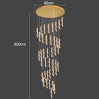 Crystal Chandelier Stair Pendant Lamp Living Room Pendant Lights Interior Lighting