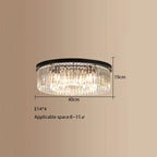 Crystal LED Ceiling Chandelier for Modern American Minimalist Décor