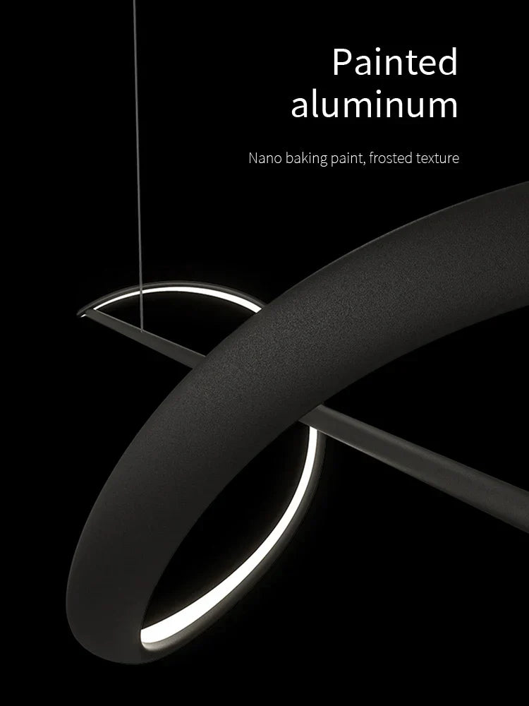 Minimalist Curve LED Pendant Light for Dining Room, Bar, Kitchen - Home Decor Fixtures
