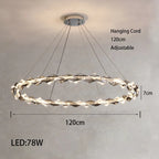 Modern Crystal LED Ceiling Chandelier Light Set for Stylish Indoor Lighting