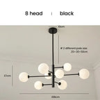 Glass Ceiling Chandelier for Bedroom Dining Living Room Decor