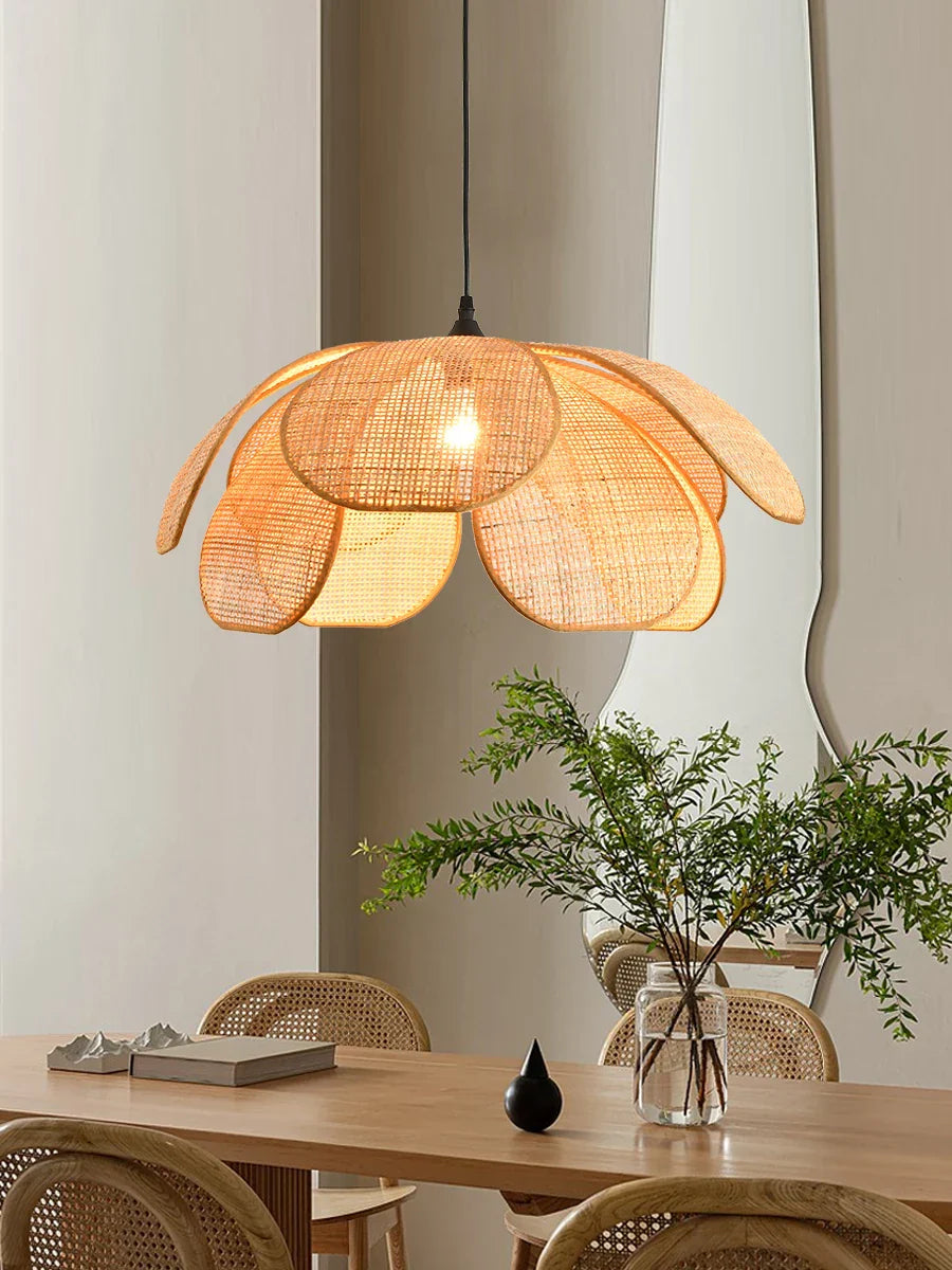 Wabi Sabi Rattan LED Pendant Lights for Cozy Spaces