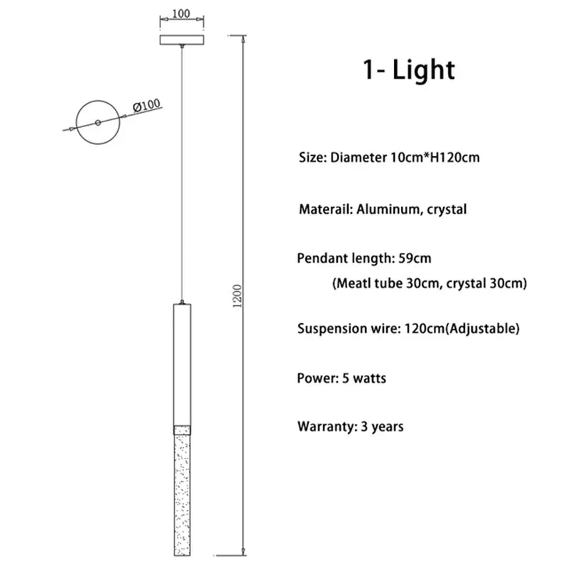 Crystal LED Chandelier: Modern Nordic Minimalist Indoor Light Fixture for Living Room