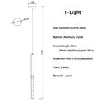 Crystal LED Chandelier for Staircase & Living Room