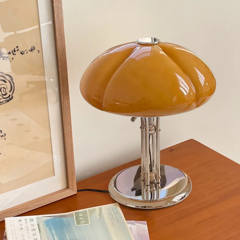 Mushroom Table Lamp: Medieval Bauhaus Design for Living Room, Study, and Decor