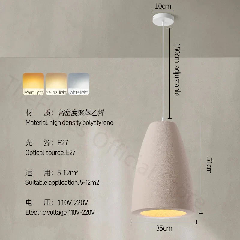 Nordic Minimalist Wabi Sabi LED Chandelier for Restaurant and Bar Decor