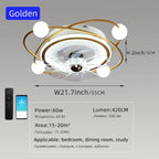 Nordic Ceiling Fan Light with Remote Control - 6 Fan Speeds