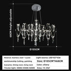 Starry Crystal Chandelier: Modern Luxury LED Firefly Ceiling Chandelier for Villa Living Room