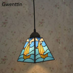 Tiffany Pendant Lights: Stained Glass Hanging Lamp for Mediterranean Loft Home Decor