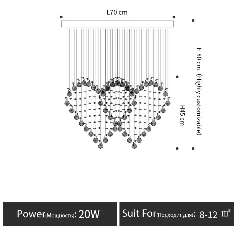 Crystal Chandelier: Modern Dining Table & Bar Lamp for Bedroom & Dining Room Lighting