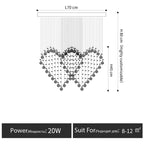 Crystal Chandelier: Modern Dining Table & Bar Lamp for Bedroom & Dining Room Lighting