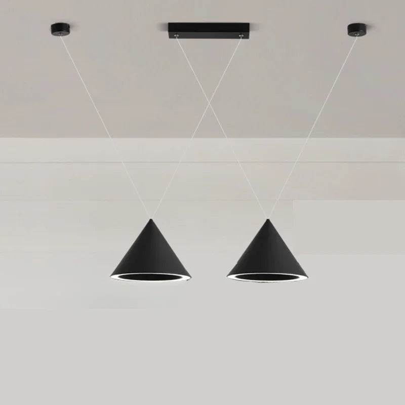 Modern Black & White Pendant Lamps for Kitchen, Living, Dining Room, Bar - LED Hanging Fixture