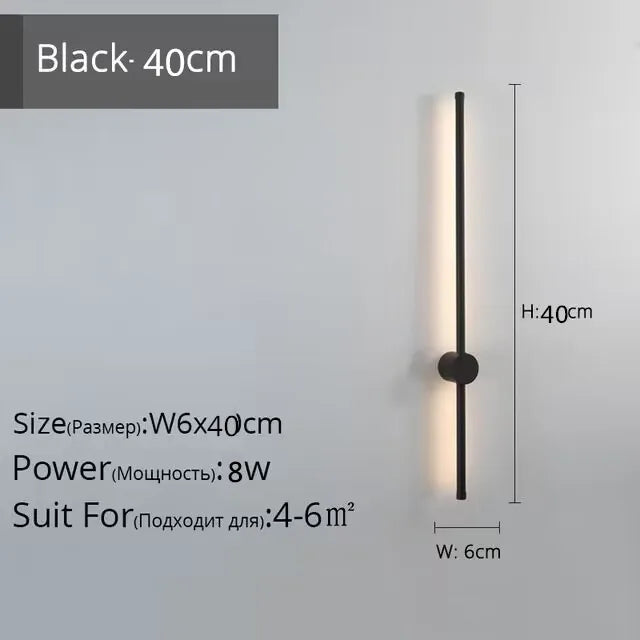 LED Strip Wall Lamp for Creative Staircase Aisle Background Wall Lights