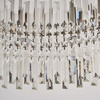 Luxury Crystal Round Black Gold Ceiling Chandelier for Bedroom Living Room Lighting