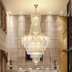 Elegant Crystal Duplex Chandelier for Livingroom, Hotel, and Villa