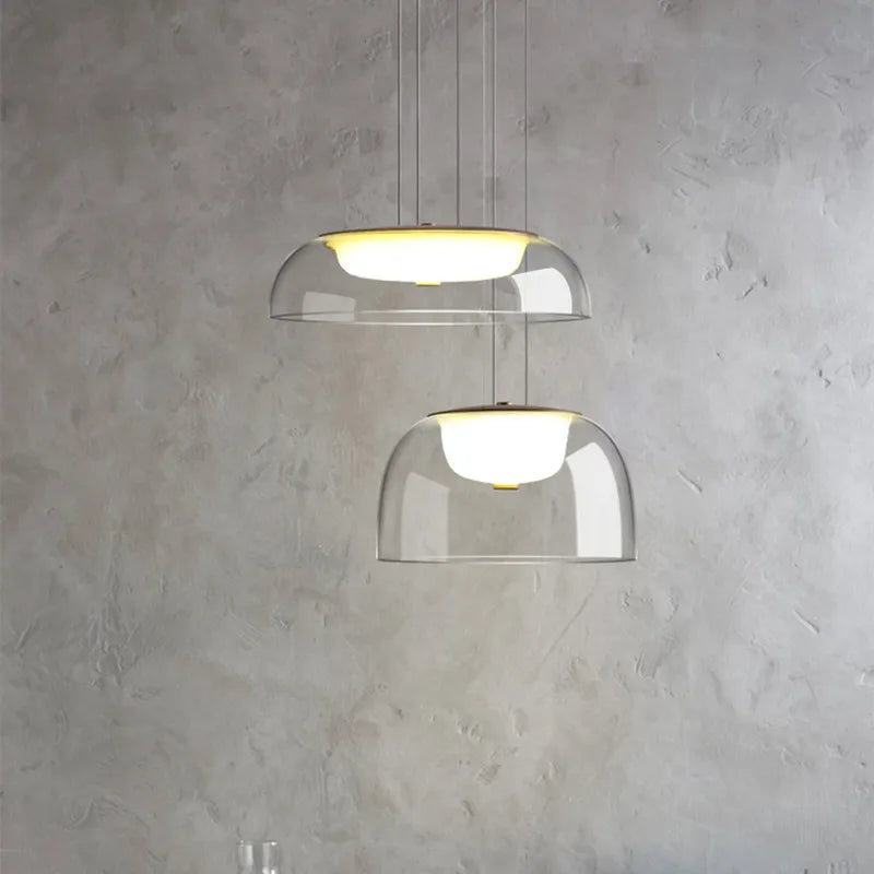 Glass Pendant Light: Modern Nordic Suspension Lighting for Bedroom, Living, Dining, Kitchen, Bar