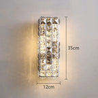 Crystal Mosaic Wall Lamp: Elegant LED Lighting for Living Room, Bedroom, and Hotel Lobby