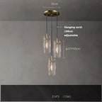 Water Ripple Glass Chandelier: Modern Luxury Living Room Ceiling Lamp for Home Decor