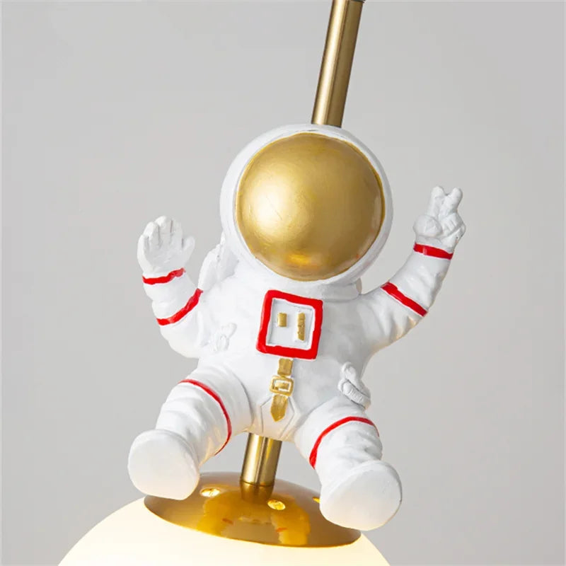Astronaut Chandelier: Personalized Children's Room Decor Lighting for Warm Atmosphere