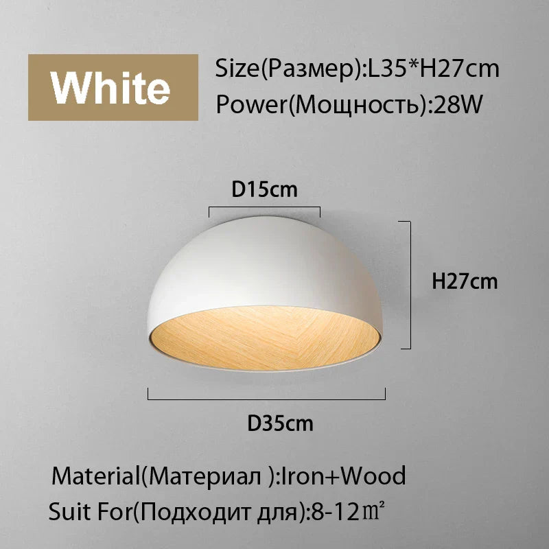 Duo Ceiling Light Kitchen Living Room Bedroom Wood Lamp Post-modern Design