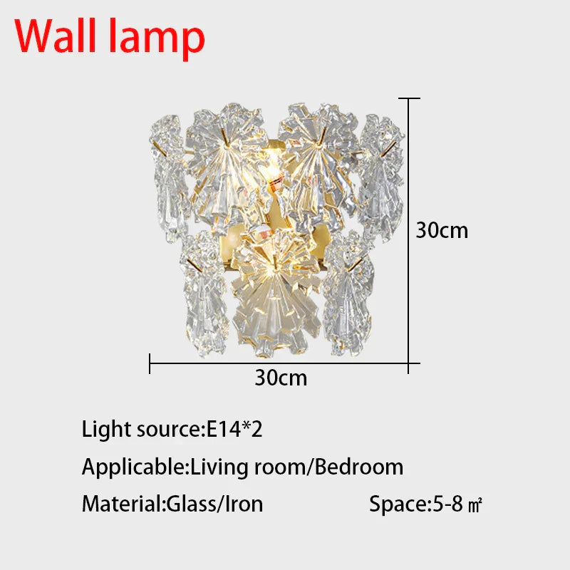 Crystal Glass Maple Leaf Ceiling Chandelier for Modern Luxury Minimalist Living Room