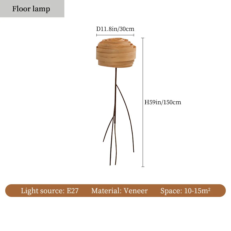 Wabi Sabi Floor Lamp: Modern Stand Light for Living Room, Bedroom, or Home Decor