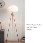 Nordic Feather Floor Lamp for Bedroom and Living Room Lighting