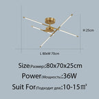 Linen Ceiling Chandelier: Black Gold Pendant Lamp for Home, Office, or Restaurant