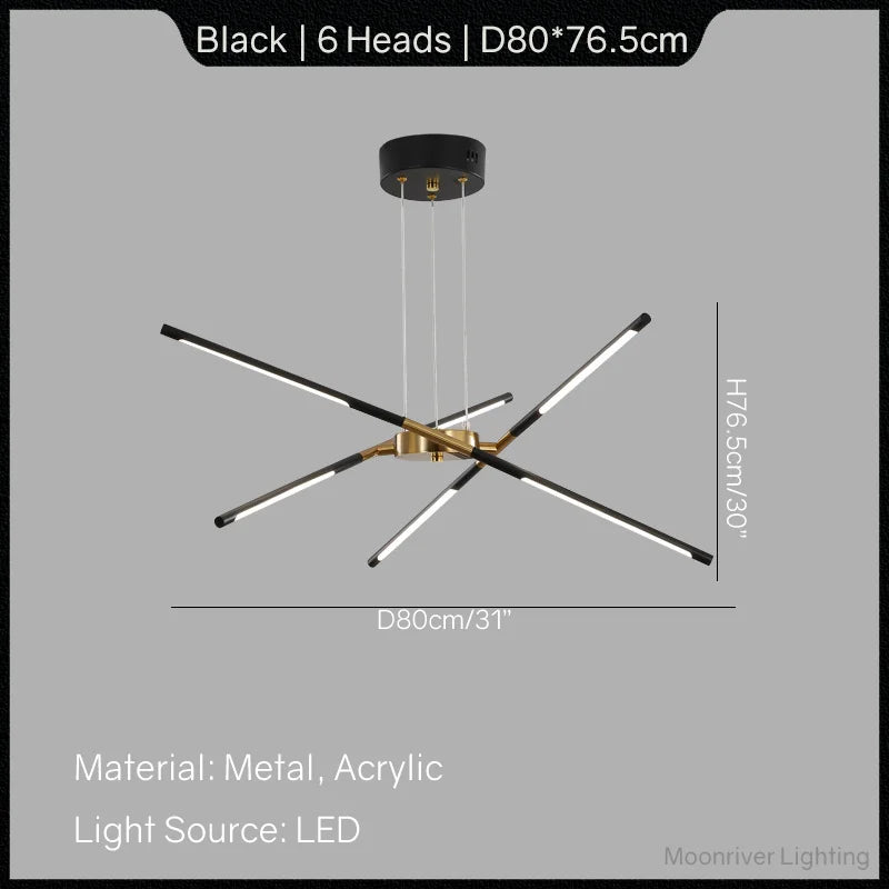 Modern Line Chandelier for Home Decor and Lighting