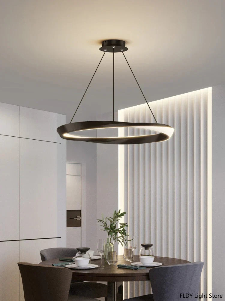 Modern Minimalist Ring Chandelier for Living Room, Bedroom, and Restaurant