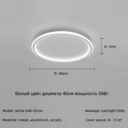 Modern Round LED Ceiling Lights Iron Mounted Dimmable Indoor Lighting