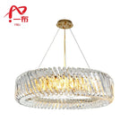 Oval Crystal Chandelier for Living Room Bedroom Study Lighting