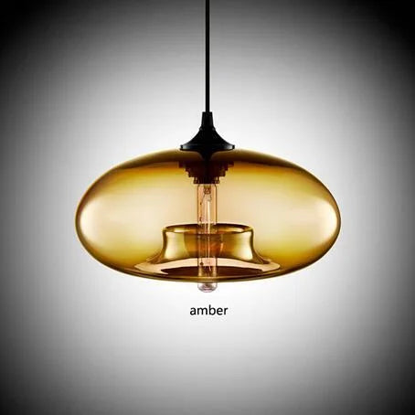 Glass Chandelier Pendant Lamps | Industrial Hanging Lighting Fixture for Kitchen, Restaurant