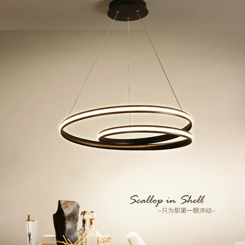 Nordic LED Pendant Lights Dimmable Hanging Lamp for Living Room and Bedroom