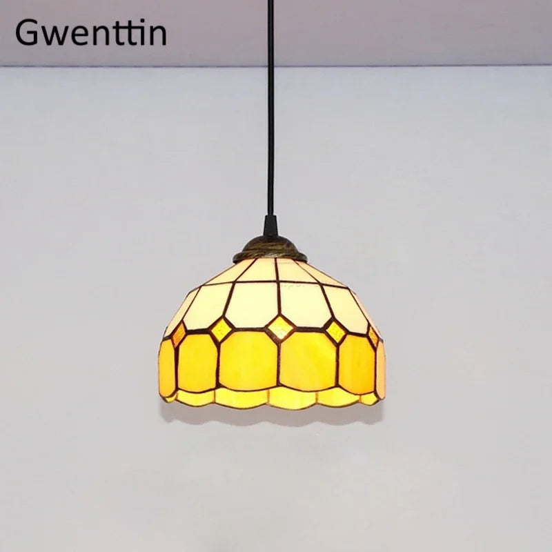 Tiffany Style Stained Glass Pendant Chandelier for Home Lighting