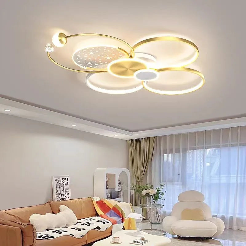 Luxury LED Ceiling Chandelier for Modern Bedroom & Living Room
