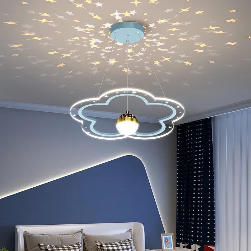 Starry Sky Kids Chandelier Light for Bedroom Study Room Decoration