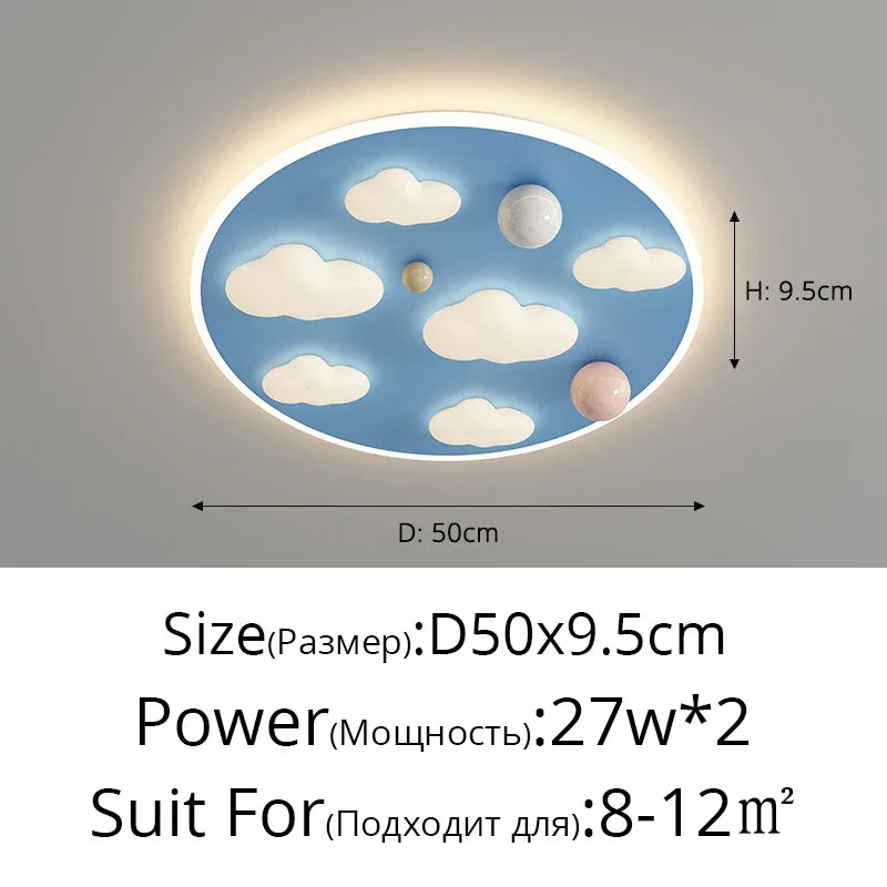 Cloud Shape Ceiling Lights Pink Blue 50CM - Indoor Decorative Ceiling Lamps