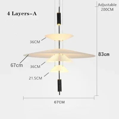 Modern LED Saucer Pendant Lamp for Dining Table and Bar