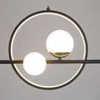 Nordic Circle LED Glass Ball Pendant Lamp for Dining Room & Kitchen