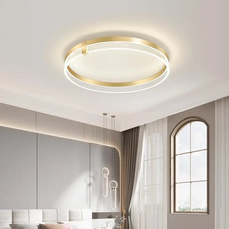 Minimalist Remote Control Round LED Ceiling Lamp for Bedroom and Living Room