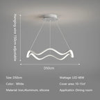 Circle Wave LED Pendant Chandelier for Modern Living Dining Bedroom Lighting